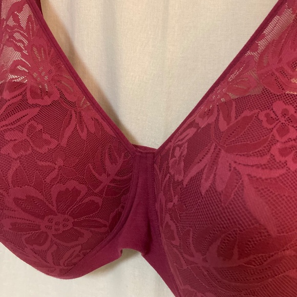 BALI Breathe Plus Size Raspberry Pink Lace Bra 3XL - Picture 4 of 12